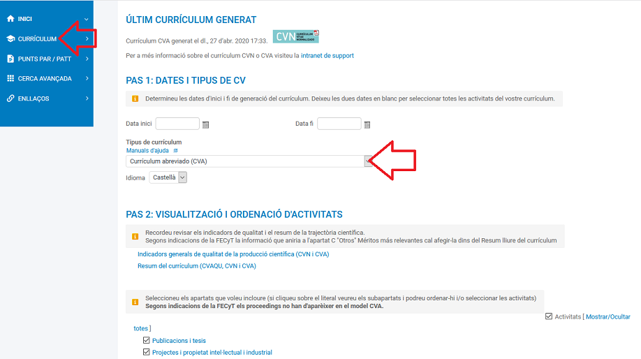 Generar CVA DRAC 3.0